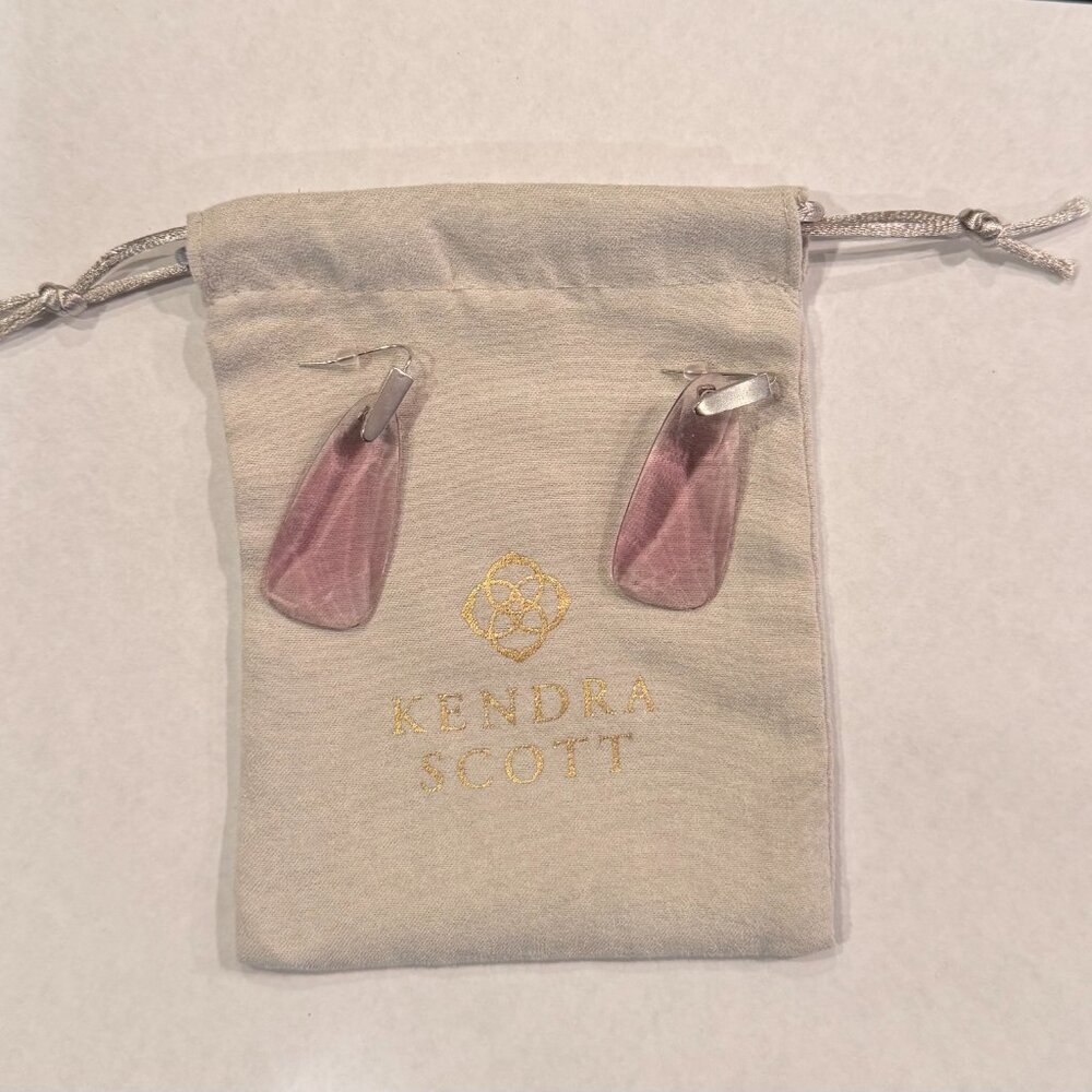 Kendra Scott Lilac Drop Earrings w/bag